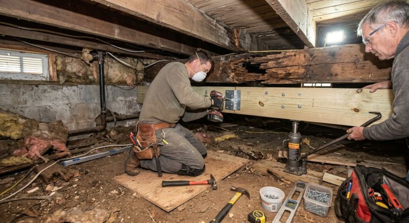 House Beam Repair in Wilmington, NC